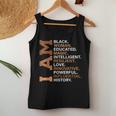 I Am Black Woman Educated Melanin Black History Month Women Women Tank Top Basic Casual Daily Weekend Graphic Funny Gifts