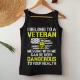I Belong To A Veteran Funny Veterans Wife Husband Spouse Women Tank Top Basic Casual Daily Weekend Graphic Funny Gifts