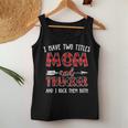 I Have Two Titles Mom And Trucker Buffalo Plaid Women Tank Top Basic Casual Daily Weekend Graphic Funny Gifts