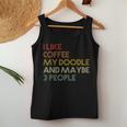 I Like Coffee My Doodle And Maybe 3 People Vintage Women Tank Top Basic Casual Daily Weekend Graphic Funny Gifts