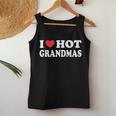 I Love Hot Grandmas Funny 80S Vintage Minimalist Heart Women Tank Top Basic Casual Daily Weekend Graphic Funny Gifts