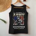 Im A Proud Army Godmother Veteran Fathers Day 4Th Of July Women Tank Top Basic Casual Daily Weekend Graphic Funny Gifts