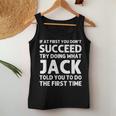 Jack Gift Name Personalized Birthday Funny Christmas Joke Women Tank Top Basic Casual Daily Weekend Graphic Funny Gifts