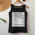 Womens Jacqueline Nutrition Facts Custom Name Women Tank Top Unique Gifts