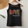 Love Momlife Mom Life Leopard Buffalo Plaid Heart Women Tank Top Basic Casual Daily Weekend Graphic Funny Gifts