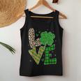 Love Nurse Life Leopard Print Nurse St Patricks Day Shamrock Women Tank Top Basic Casual Daily Weekend Graphic Funny Gifts