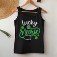Lucky NurseSt Pattys Day Gift Shamrock Nurse  Women Tank Top Basic Casual Daily Weekend Graphic Personalized Gifts