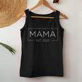 Womens Mama Est 2023 Promoted To Mommy 2023 Women Tank Top Unique Gifts