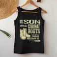 My Son Wears Combat Boots - Proud Military Mom Mother Gift Women Tank Top Basic Casual Daily Weekend Graphic Funny Gifts