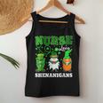 Nurses Love Shenanigans Funny Gnomes Nurse St Patricks Day V9 Women Tank Top Basic Casual Daily Weekend Graphic Funny Gifts