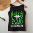 Nurses Love Shenanigans Funny St Patricks Day Nursing Women Tank Top Basic Casual Daily Weekend Graphic Funny Gifts