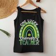 One Lucky Chemistry Teacher St Patricks Day Teacher Rainbow V2 Women Tank Top Basic Casual Daily Weekend Graphic Funny Gifts