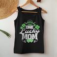 One Lucky Mom St Patricks Day Gift Vintage 70S Dice V2 Women Tank Top Basic Casual Daily Weekend Graphic Funny Gifts