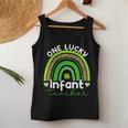 One Lucky Teacher Infant Teacher Rainbow St Patricks Day Women Tank Top Basic Casual Daily Weekend Graphic Funny Gifts