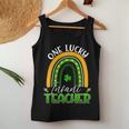 One Lucky Teacher Rainbow Infant Teacher St Patricks Day Women Tank Top Basic Casual Daily Weekend Graphic Funny Gifts