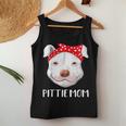 Pitbull Dog Lovers Pittie Mom Mothers Day Pit Bull Women Tank Top Basic Casual Daily Weekend Graphic Personalized Gifts