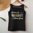 Proud Army Grandma Us Flag Dog Tag Military Grandmother Gift Women Tank Top Basic Casual Daily Weekend Graphic Funny Gifts