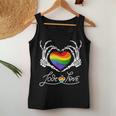 Rainbow Skeleton Heart Love Is Love Lgbt Gay Lesbian Pride Women Tank Top Unique Gifts