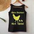 Raise Chickens Not Taxes Libertarian Homestead Ranch Chicks Women Tank Top Unique Gifts