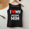 Red Heart With Love I Love My Mom Awesome Mommy Women Tank Top Unique Gifts