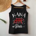Red Plaid Nana Bear Matching Buffalo Family Pajama Women Tank Top Basic Casual Daily Weekend Graphic Funny Gifts