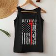 Retired Firefighter Fire Captain Retirement Uas Flag Gifts Women Tank Top Basic Casual Daily Weekend Graphic Funny Gifts