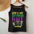 Shes My Drunker Half Matching Couple Boyfriend Mardi Gras Women Tank Top Basic Casual Daily Weekend Graphic Personalized Gifts