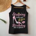 Stepping Into My 69Th Birthday Like A Queen Happy To Me Mom Women Tank Top Basic Casual Daily Weekend Graphic Funny Gifts
