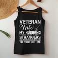 Veteran Wife Army Husband Soldier Saying Cool Military Gift V2 Women Tank Top Basic Casual Daily Weekend Graphic Funny Gifts