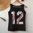 Vintage Baseball Mom 12 Jersey Baseball Favorite Player Women Tank Top Basic Casual Daily Weekend Graphic Funny Gifts