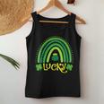 Vintage Lucky Green Irish Shamrock Rainbow St Patricks Day Women Tank Top Basic Casual Daily Weekend Graphic Personalized Gifts