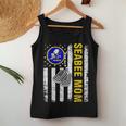 Vintage Seabee Mom American Flag Cool Veteran Day Women Tank Top Unique Gifts