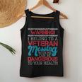 Warning I Belong To A Veteran - Patriotic Us Veteran Wife Women Tank Top Basic Casual Daily Weekend Graphic Funny Gifts