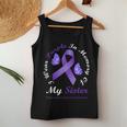 I Wear Purple In Memory Of My Sister Pancreatic Cancer Women Tank Top Unique Gifts
