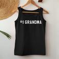 Womens 1 Grandma Number One Grandmother Mothers Day Gift Women Tank Top Basic Casual Daily Weekend Graphic Personalized Gifts