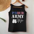 Womens Army Wife Veterans Day Military Patriotic Female Soldier Women Tank Top Basic Casual Daily Weekend Graphic Funny Gifts