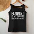 Womens Feminist Is My Second Favorite F Word Feminism Gift Women Tank Top Basic Casual Daily Weekend Graphic Funny Gifts