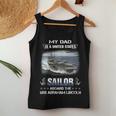 Womens My Dad Is A Sailor Aboard The Uss Abraham Lincoln Cvn 72 Women Tank Top Basic Casual Daily Weekend Graphic Funny Gifts