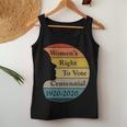 Womens Right To Vote Centennial 1920 2020 Retro Sunset Women Tank Top Basic Casual Daily Weekend Graphic Funny Gifts