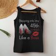 Womens Stepping Into My 45Th Birthday Like A Boss Pumps Lips Women Tank Top Basic Casual Daily Weekend Graphic Funny Gifts