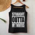 Womens Straight Outta My Twenties 30Th Birthday Women Tank Top Basic Casual Daily Weekend Graphic Funny Gifts