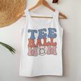 Ball Mom Groovy Tball Mama Baseball Women Tank Top Unique Gifts