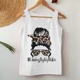 Hairstylist Lifes Mom Messy Bun Women Tank Top Unique Gifts