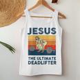 Jesus The Ultimate Deadlifter Gym Bodybuliding Fitness Women Tank Top Unique Gifts