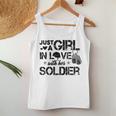 Just A Girl In Love With Her Soldier Army Girlfriend Wife Women Tank Top Basic Casual Daily Weekend Graphic Funny Gifts