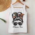 Marine Life Marine Mom Military Messy Bun Marine Wife Women Tank Top Unique Gifts