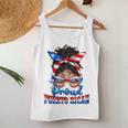 Proud Puerto Rican Latina Messy Bun Mama Puerto Rico Flag Women Tank Top Unique Gifts