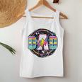 Retro Dad Lightning Bolt Rainbow Fathers Day Vintage Women Tank Top Basic Casual Daily Weekend Graphic Personalized Gifts