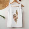 Sloth Hello Watercolor Women Tank Top Basic Casual Daily Weekend Graphic Personalized Gifts