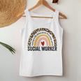 Social Worker Rainbow 2023 School Social Worker Women Tank Top Basic Casual Daily Weekend Graphic Funny Gifts